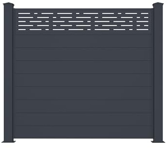Casanoov Sichtschutzzaun aluminium 1,9m ARLBERG H.170cm grau