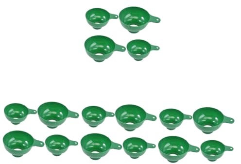 PRETYZOOM 16 Pz imbuto imbuti per riempire bottiglie imbuti dell'olio in plastica per riempire le bottiglie a bocca larga per spezie in polvere da cucina pp Green
