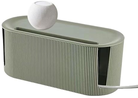 Generic Cable Organizer, Cable Tidy Box, Dustproof, Hide Power Strips & Cords, ABS Material, Green, 31x13.5x12.5cm