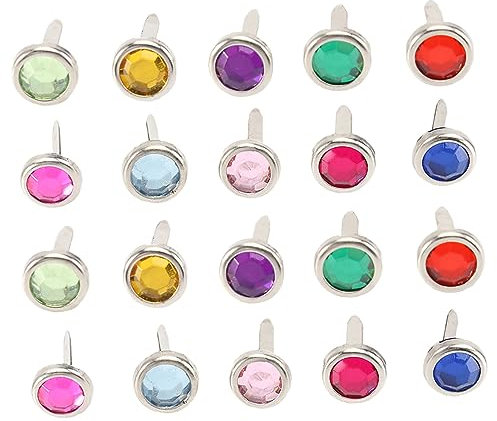 NUOBESTY 100stücke Mini Brads Aus Metall Runde Papierbefestigungen Für Scrapbooking Und Farben Zufällig Für Bastelarbeiten Und Kreative Projekte