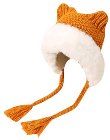 SRZYMJ Wintermütze Herren Damen Gelb Reflektierende Beanie, Flex Beanie 2.0, Reflektierende Beanie-Mütze, Winter-Strickmütze, Weiche, Warme Strickmütze, Elastische Beanie, für Nachtspaziergänge