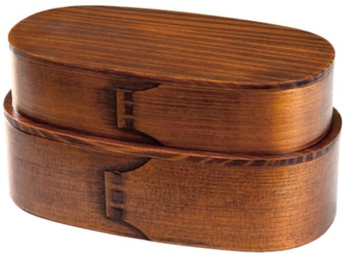 Caja Bento De Madera De 2 Capas, Japonesa, Contenedores para Almuerzo, Caja De Sushi, Contenedor De Comida para Viaje, Escuela, Camping