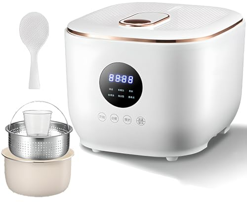 Low Sugar Rice Cooker, 3L Portable Rice Cooker, 5 Cooking Modes, 24-Hour Smart Appointment, 8 Hours Heat Preservation, Non-stick Ceramic Glaze Interior, Removable, for Families with 1-6 People