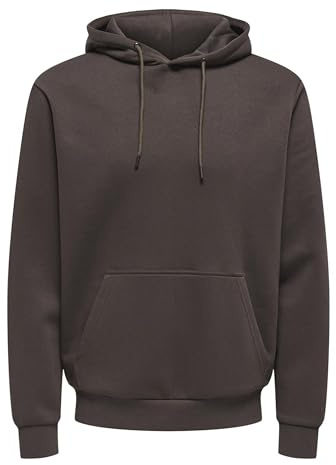 ONLY & SONS Onsceres Hoodie Sweat Noos, Mulch, XL