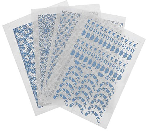 SHINEOFI 2 Sätze Aufkleber Aus Verbrannter Keramik Keramik-Aufkleber Ton Unterglasur-abziehbilder Keramik Unterglasur Keramik-unterglasur-transfers Überweisungen Papier 4 Blätter * 2