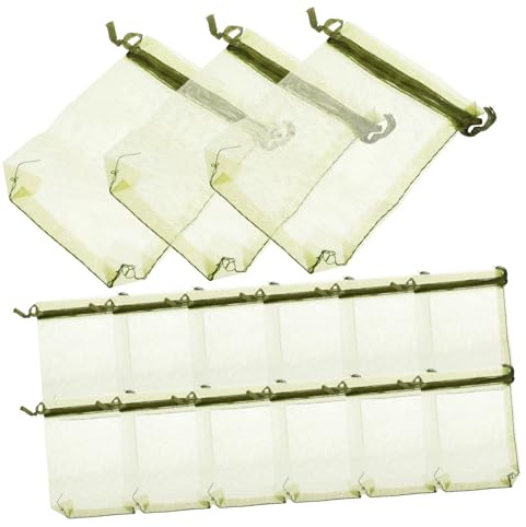 PACKOVE 100stücke Organza Geschenktüten Atmungsaktive Candy Verpackungstaschen Mit Kordelzug Für Hochzeiten Partys Und Militärgrün