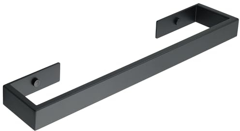 Mooche Toallero negro montado en la pared, soporte para toallas de baño, barra de toalla de acero inoxidable SUS304, toalleros de 40 cm para baños, cocinas, inodoros y salas de estar