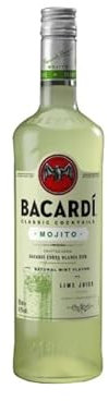 Mojito-Fertigmischung mit Bacardi Carta Blanca Rum, natürlicher Minze und Limettensaft Flasche 70 cl. BIS012. 2er-Pack.