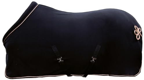 HKM Rosegold Glamour Style Abschwitzdecke, Schwarz/Rosegold, 115