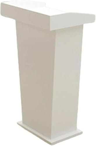 Stehendes Rednerpult, Leichte Rednerpulte Holz Podiums Konferenztisch mit 2 offenen Speicher Hotel(White)
