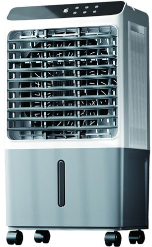 Climatizzatore Portatile, Condizionatore Senza Tubo con Serbatoio da 26 Litri, Telecomando, 4 Blocchi di Ghiaccio, 3 Velocità, 3 Modalità, Timer 12 Ore, Raffrescatore D'aria con Ghiaccio(87cm/17in)