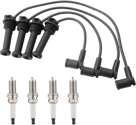 GEAREVER Zündleitungssatz Fit für Ford Focus Fiesta Mondeo 1110740 | Zündkabelsatz, Zündspule, B-Max C-Max, Fit für Volvo C30 S40 V50, 1110741, 1110742, 1110743, hochwertig, passgenau