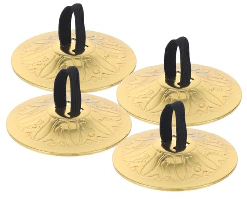 VICASKY Kupfer Fingerzimbeln für Bauchtanz 2 Paar pro Packung Kinderbecken Instrument zum Schnellen Spiel für Klare Töne