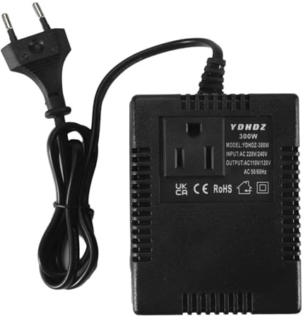 Aboiled Transformador de tensión de 300 W, 220 V a 110 V, adaptador de tensión de la UE