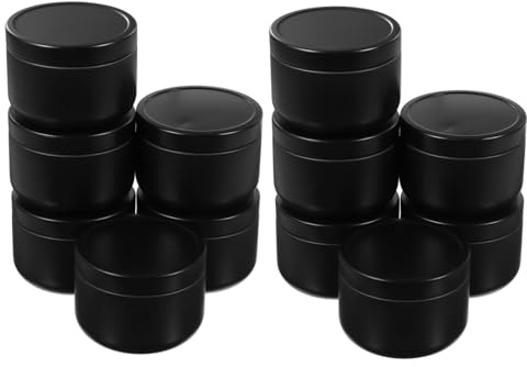 ARTSEWPLY 12 Piezas Tarros de Lata para Velas DIY Envases de Hojalata Duraderos con Tapa Recipientes para Velas Caseras Almacenamiento Múltiple para Bricolaje y Manualidades Paquete de