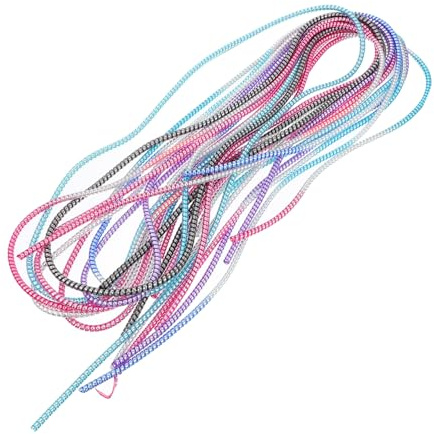 Vaguelly 8 PCS Electroplating Cable Management Wrap Cord Protective Wire Sleeve for Data and Network Cables Braided Wire Hider for Desk Organization