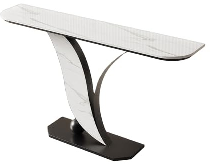 WXZXWXZX Table Console Meuble Entree Table d'appoint Salon pour Couloir Foyer Bureau(Black D,80cm/31.5in)