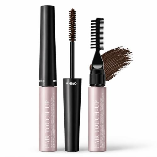 Haar-Concealer für Frauen und Männer,Haarmascara Grauhaarabdeckung Frauen für Haaransatz,Haarmascara Dunkelbraun,Haaransatz Stift zum Graue Haare Abdecken,Root Cover Up für Haarlinie,Scheitel