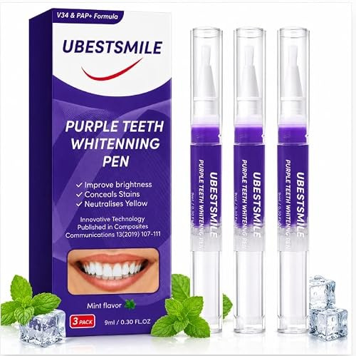 3 Pièce stylos de Blanchiment Dents, Gel Éclaircissant pour Dents, Soins dentaires blanchissants, Élimination Efficace des taches Nettoyer Dentaire, Portable & Facile à utiliser