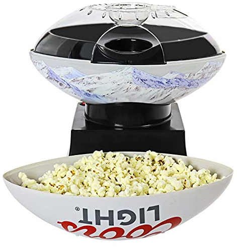 Coors Light Exclusive Hot Air Popcorn Maker, Football Air Poppers with Serving Bowl, Measuring Cup, Butter Melter, for Home, Sports Fans, Dishwasher Safe