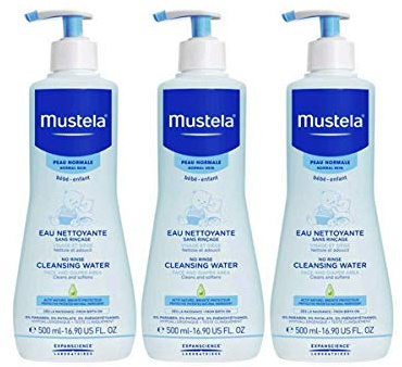 Mustela Eau Nettoyante Sans Rinçage Peau Normale Lot de 3 x 500ml