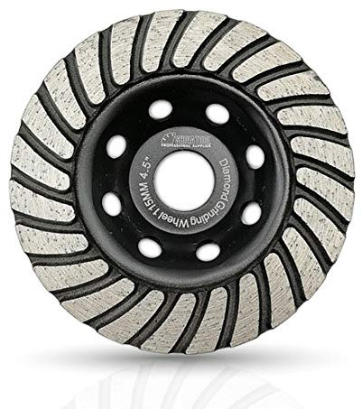 SHDIATOOL Diamond Grinding Cup Wheel 115mm / 4.5 Inch Turbo Row for Marble Concrete Masonry Granite