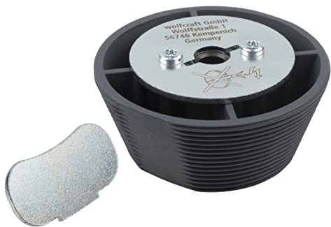 wolfcraft Borrstöd för hålsågar, Ø 54 - 70 mm I 5952000 I Styrning för hålsågar för att kunna borra jämna, centrerade förstoringar av betliga hål
