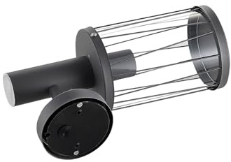 Lindby Wandleuchte außen Yonan mit Bewegungsmelder (spritzwassergeschützt (Modern) in Schwarz aus Edelstahl (1 flammig, E27) - Wandlampe für Außenwand/Hauswand Haus Terrasse und Balkon