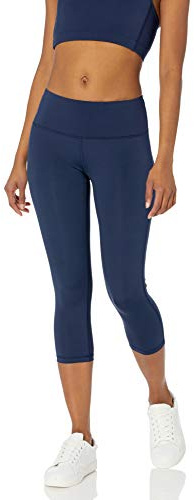 Amazon Essentials Women's Mid Rise Capri Every Day Fitness Legging, Navy, X-Large