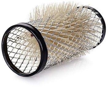 PONIK'S PROFESSIONAL - Bigodini in metallo, con setole, bigodini in metallo, 12 pezzi, bigodini da 28 mm, set di rulli per capelli, arricciacapelli, set di bigodini – nero