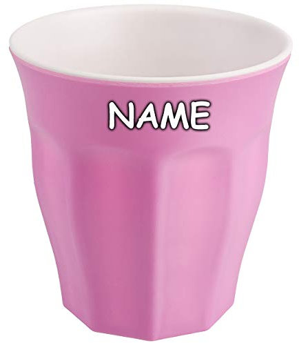alles-meine.de GmbH Trinkbecher - Farbwahl - Zahnputzbecher/Malbecher - lila/violett - inkl. Name - Melamin - Kunststoff Becher - 300 ml - mehrweg - BPA frei - Trinkglas Kuns..