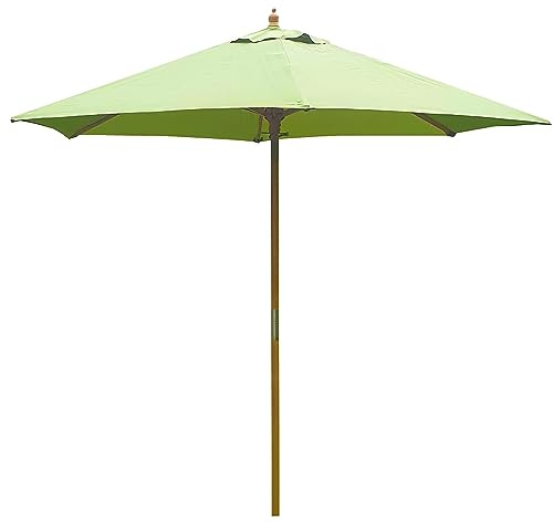 BrackenStyle Wooden Garden Parasol, 15kg Black Concrete Base Included
