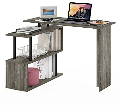 Furinno Moore Bureau D'Ordinateur Gaming pour Bureau À Domicile Ou Chambre, Chêne Français.