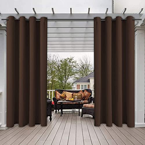AIYOUVM Outdoor Vorhang, Jalousie AußEn, Wintergarten Sonnenschutz, Wasserdicht, Sonnenschutz, für Balkon Terrasse Veranda Pergola Gartenlaube-132x260cm