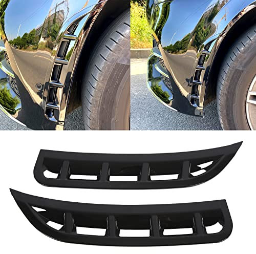 Protezione Spoiler Laterale, Copertura del Rivestimento della Presa D'aria Laterale del Paraurti Anteriore, Coppia Paraurti Anteriore Lato Presa D'aria Spoiler Vento Coltello Nero Lucido Sostituzione