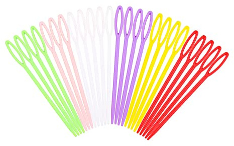 Plastic Sewing Needles,50 PCS Large Eye Darning Needle Hand Sewing Needle Yarn Needles for Sewing Craft Sewing Embroidery Kits for Beginners 9cm