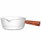 TAMUME Olla de Vidrio con Mango de Madera, Cacerola de Vidrio para Salsa o Lechera con Mango (600ml)