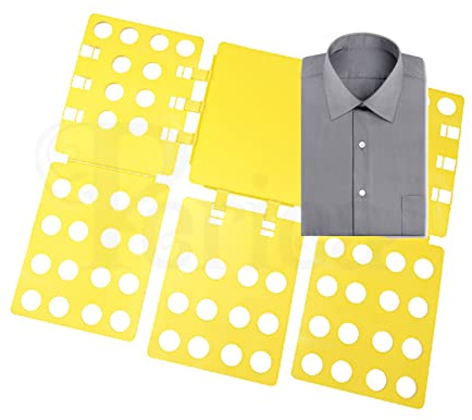 Periea ‘Shelly’ Adults T-shirt Folder Clothes Folding Board – 3 Colours (Yellow)