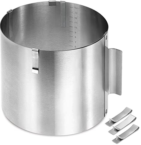 Menz Tortenring verstellbar hoch 15cm – Made in Germany Backring verstellbar aus Edelstahl – Formstabile Backform hoch für die Tortenzubereitung