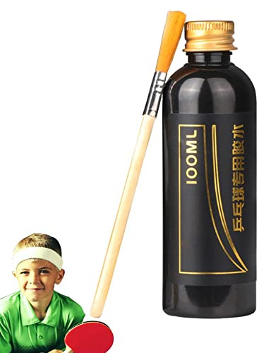 Sloane Klebekit für Tischtennisschläger - 100 ml Flüssigkleber für Tischtennis mit Spezialpinsel,Kleber für Tischtennisschläger, speziell entwickelt für Tischtennis-Enthusiasten und Profis