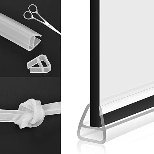 Junta de ducha, 2 m, para puertas de ducha, junta de cristal para puerta de cristal, mampara de ducha, ducha, ducha, ducha, deflector de agua, protección contra golpes, barra de sellado (8 mm)