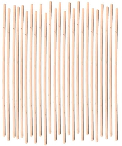 EliteKoopers 25Pcs 120cm Wooden Broom Handle Mob Dust Snow shovel Leaves Outdoor Yard Stick