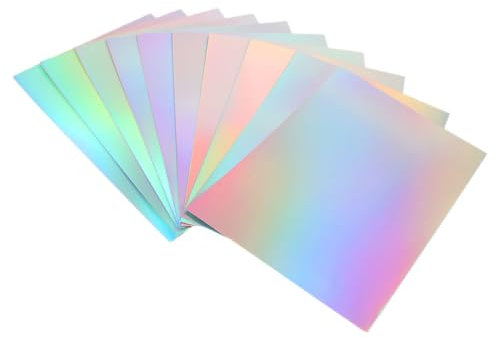 COHEALI 10 Blatt Holografischer Karton A4 297X210 Mm Mit Metallic Regenbogeneffekt Bastelkarten Zum Basteln Und Diy Kreative Projekte