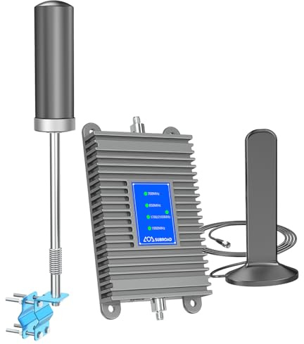 Cell Phone Signal Booster for Truck, Off Road Vehicles,RV,SUV | | High Gain Antenna | Vehicle Cell Phone Booster Boosts 5G & 4G LTE for All U.S. Carriers - Verizon, AT&T, T-Mobile & More Grey