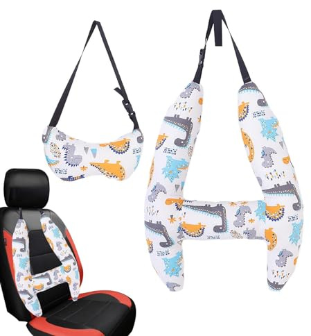 2Stück H-Form Auto Sicherheitsgurt Reisekissen, Kinder Kissen, Nackenkissen Auto, Reise-Lendenkissen Mit Niedlichem Aufdruck, Nackenkissen Für Schlafreisen, Kissen Für Lange Reisen Für Kinder