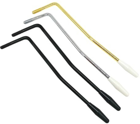 FSSTUD 4 Stück E-Gitarre Tremolo-Arme Metall Vibrato Bar Gitarre Gewinde Arm Single Tremolo Arm Bars Vibrato System Ersatz für E-Gitarre