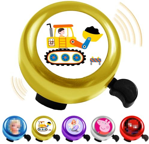 Campanello Bici Bambino, Escavatore Campanello Bicicletta, Campanello Bici Ragazzi Ragazz, Campanello Per Manubrio Della Biciclett, Suono Nitido E Melodioso Mini Campane, per Biciclette da Bambino