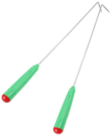 STOBAZA 2pezzi Attizzatoio Per Caminetto Multifunzione Manico Lungo Realizzato in Materiale Ferro Resistente All Usura Adatto Per Barbecue All Aperto Campeggio e Uso Domestico