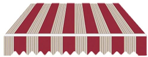 HRDMPFT tende Da Sole Di Ricambio Tessuto Di Ricambio Per tende Da Sole Retrattile, Telo Parasole Di Ricambio Con Mantovana Tela Da Sole Per Balcone, Patio(Wine red stripes,300x200cm)