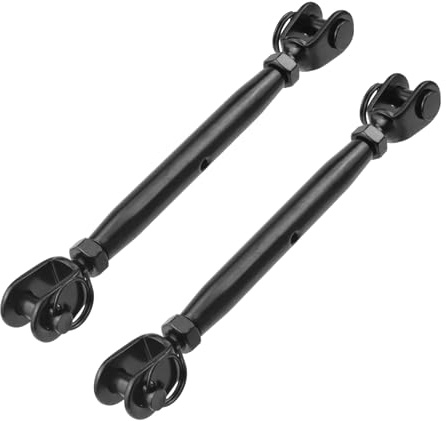 Antrader Spannschloss-Haken, 2 Stück, M8-Backen-Spannschloss aus Edelstahl, Spannschloss und Backe, 5/16 Zoll Backen- und Backen-Spannschloss-Haken für Traktor, Sonnenschutz, Kabel, Zelt-Lichterkette,